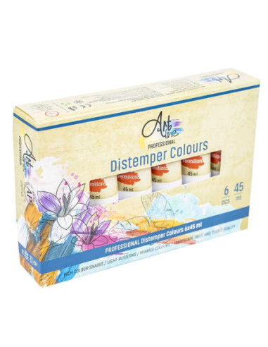 ART039,Tempera Art, ROSU, 45ml, 6 buc/set - ARTLINE