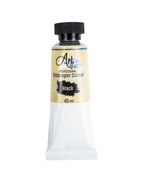 ART022,Tempera Art, NEGRU, 45ml, 6buc/set - ARTLINE