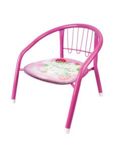 XL-001/Roz,Scaunel din metal pentru copii, 35x25 cm