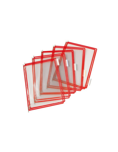SD-5610/ROSU-10,Folie A4 cu rama metalica Tarifold ROSU - Set 10