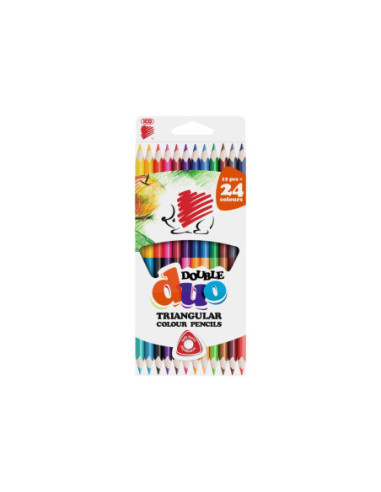 SD-SKR240-12,Creioane colorate Ico Arici Duo 12/set