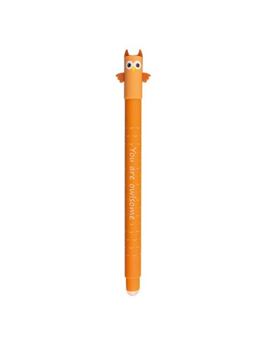 Roller cu cerneala termosensibila albastra Eberhard Faber Animal erase it, 0.7 mm, Bufnita