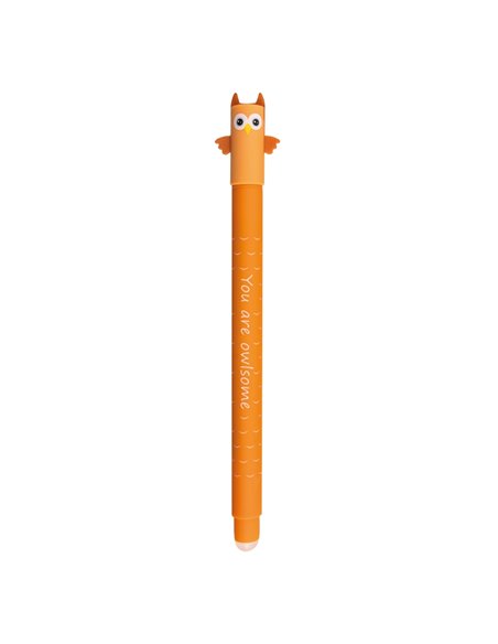 Roller cu cerneala termosensibila albastra Eberhard Faber Animal erase it, 0.7 mm, Bufnita