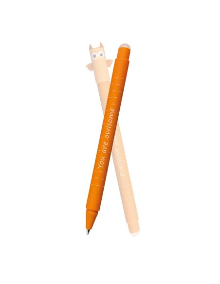 Roller cu cerneala termosensibila albastra Eberhard Faber Animal erase it, 0.7 mm, Bufnita