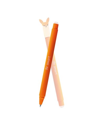 Roller cu cerneala termosensibila albastra Eberhard Faber Animal erase it, 0.7 mm, Vulpe