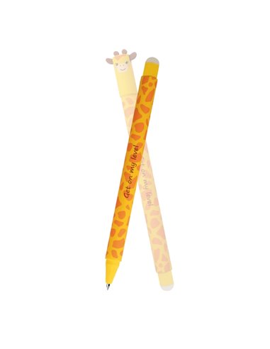 Roller cu cerneala termosensibila albastra Eberhard Faber Animal erase it, 0.7 mm, Girafa