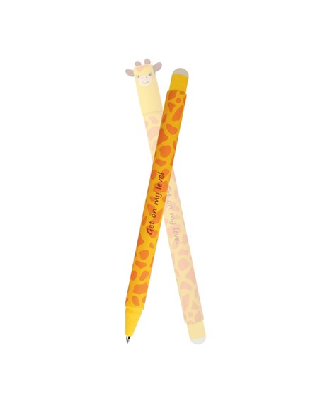 Roller cu cerneala termosensibila albastra Eberhard Faber Animal erase it, 0.7 mm, Girafa
