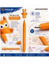 Roller cu cerneala termosensibila albastra Eberhard Faber Animal erase it, 0.7 mm, Bufnita
