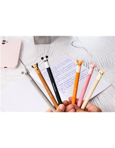 Roller cu cerneala termosensibila albastra Eberhard Faber Animal erase it, 0.7 mm, Purcelus