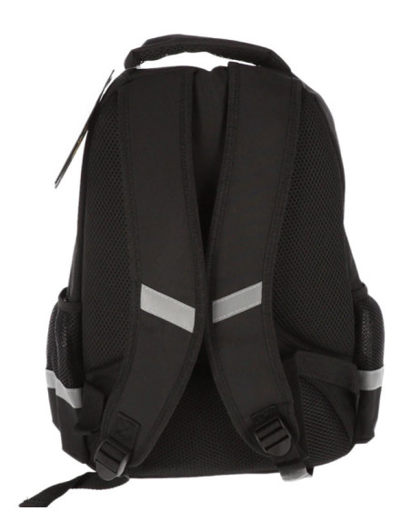 BMRS2344-1,Ghiozdan gimnaziu Pigna, 3 fermoare, motiv Batman, Negru