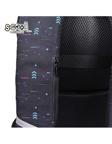 Ghiozdan scoala ergonomic S-COOL SC3371, 40 x 29 x 14 cm, Motiv Game over