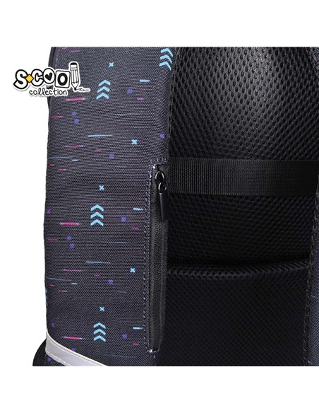Ghiozdan scoala ergonomic S-COOL SC3371, 40 x 29 x 14 cm, Motiv Game over