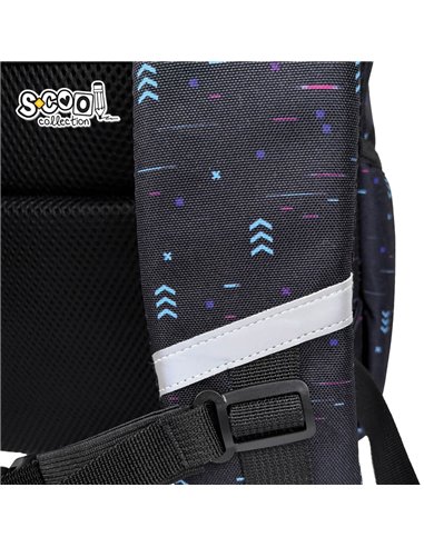 Ghiozdan scoala ergonomic S-COOL SC3371, 40 x 29 x 14 cm, Motiv Game over