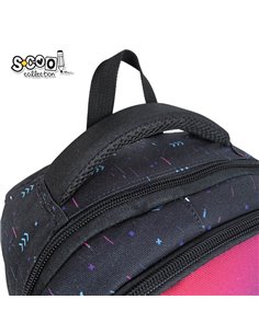 Ghiozdan scoala ergonomic S-COOL SC3371, 40 x 29 x 14 cm, Motiv Game over 2