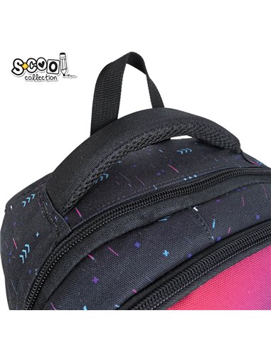 Ghiozdan scoala ergonomic S-COOL SC3371, 40 x 29 x 14 cm, Motiv Game over