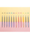 DLEG118-12B,Set 12 pixuri cu gel cu mecanism 0.5mm diverse culori indelight Deli