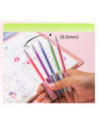 DLEG118-12B,Set 12 pixuri cu gel cu mecanism 0.5mm diverse culori indelight Deli