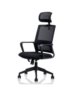DLE4503,Scaun birou executive spatar mesh, sist roti nylon, tetiera 4503 Deli