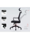 DLE4503,Scaun birou executive spatar mesh, sist roti nylon, tetiera 4503 Deli