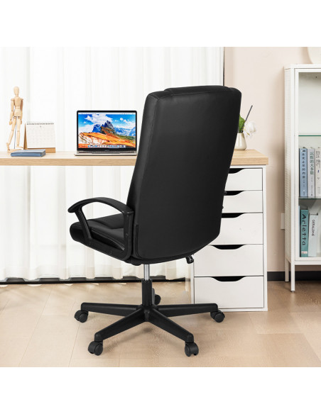 DLE4514,Scaun birou executive imitatie piele, sist roti nylon 4514 Deli