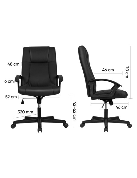 DLE4514,Scaun birou executive imitatie piele, sist roti nylon 4514 Deli