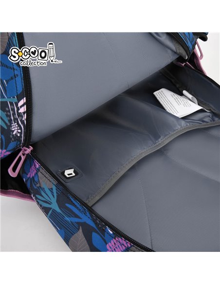 Ghiozdan scoala anatomic S-cool Urban SC3384, 43 x 29 x 22 cm, Nature