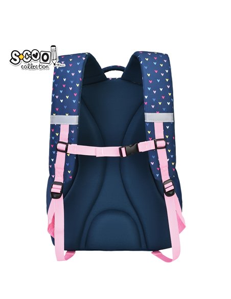 Ghiozdan scoala anatomic S-cool Urban SC3385, 43 x 29 x 22 cm, Hearts