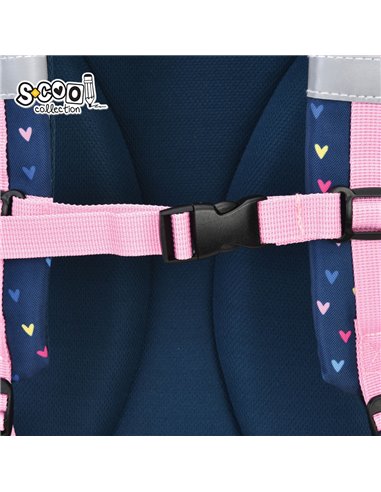 Ghiozdan scoala anatomic S-cool Urban SC3385, 43 x 29 x 22 cm, Hearts