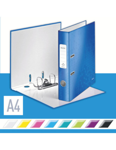 LZ10060036-10,Biblioraft plastifiat 5.2 cm albastru metalizat wow Leitz - Set 10