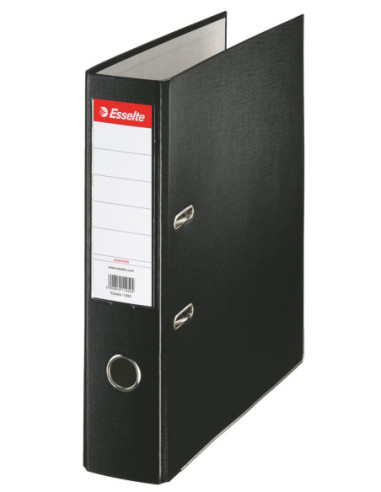 ES11257-20,Biblioraft plastifiat 7.5cm negru economy Esselte - Set 20