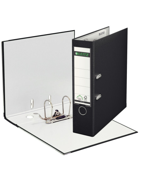 LZ10101295-10,Biblioraft plastifiat 8cm 180grade negru Leitz - Set 10