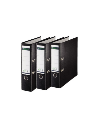 LZ10101295-10,Biblioraft plastifiat 8cm 180grade negru Leitz - Set 10