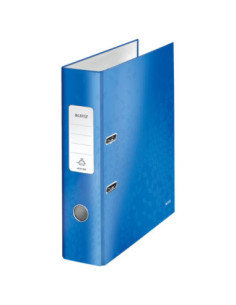 LZ10050036-10,Biblioraft plastifiat 8cm albastru metalizat wow Leitz - Set 10