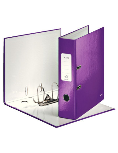LZ10050062-10,Biblioraft plastifiat 8cm mov metalizat wow Leitz - Set 10