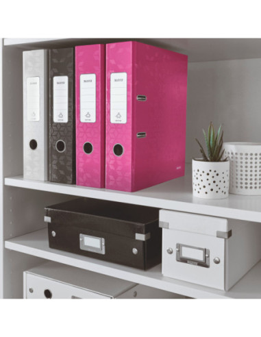 LZ10050023-10,Biblioraft plastifiat 8cm roz metalizat wow Leitz - Set 10