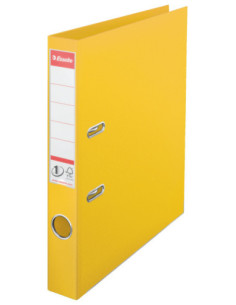 ES811410-10,Biblioraft plastifiat int-ext 5cm galben nr1 power Esselte - Set 10