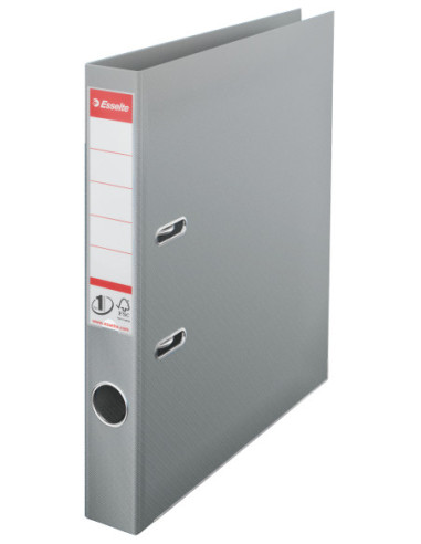 ES811480-10,Biblioraft plastifiat int-ext 5cm gri nr1 power Esselte - Set 10