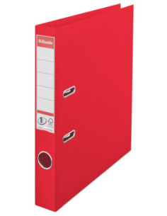 ES624072-10,Biblioraft plastifiat int-ext 5cm rosu vivida nr1 power Esselte - Set 10