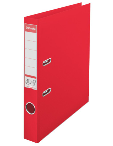 ES624072-10,Biblioraft plastifiat int-ext 5cm rosu vivida nr1 power Esselte - Set 10