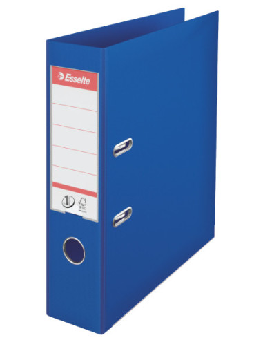 ES811350-10,Biblioraft plastifiat int-ext 7.5cm albastru nr1 power Esselte - Set 10