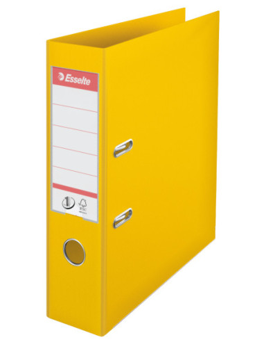 ES811310-10,Biblioraft plastifiat int-ext 7.5cm galben nr1 power Esselte - Set 10