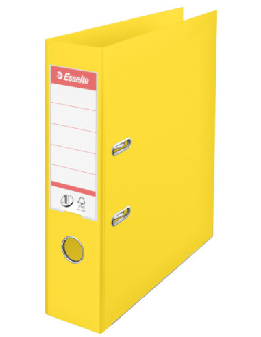 ES624070-10,Biblioraft plastifiat int-ext 7.5cm galben vivida nr1 Esselte - Set 10