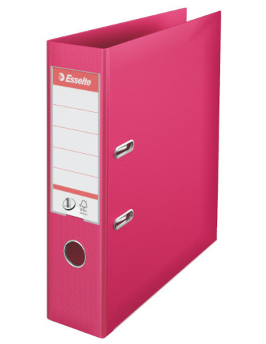 ES811313-10,Biblioraft plastifiat int-ext 7.5cm magenta nr1 power Esselte - Set 10