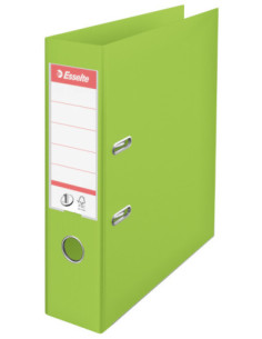 ES624069-10,Biblioraft plastifiat int-ext 7.5cm verde vivida nr1 Esselte - Set 10