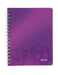 LZ46410062-6,Caiet birou spira a5 aritmetica mov coperta pp wow Leitz - Set 6
