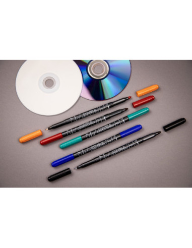 CE361602-10,Marker cd 2 capete albastru 0.6/2.5mm 3616 Centropen - Set 10