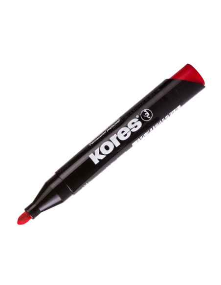 KO20937-12,Marker permanent rosu varf rotund 3mm Kores - Set 12