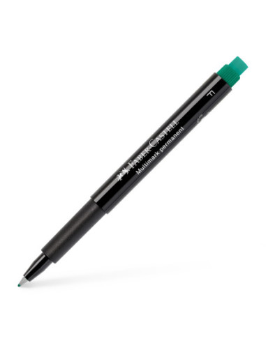 FC151363-10,Marker permanent verde f multimark Faber-castell - Set 10