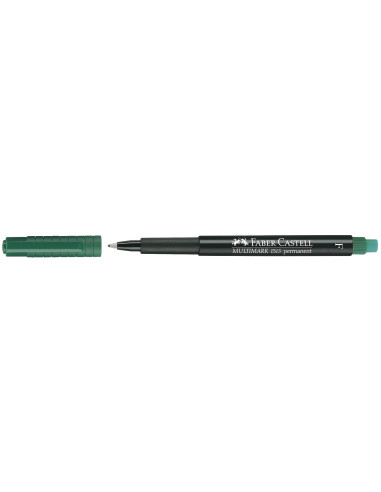 FC151363-10,Marker permanent verde f multimark Faber-castell - Set 10