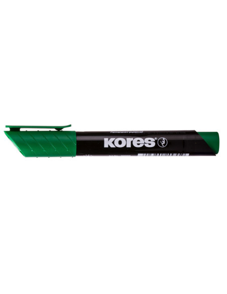 KO20935-12,Marker permanent verde varf rotund 3mm Kores - Set 12